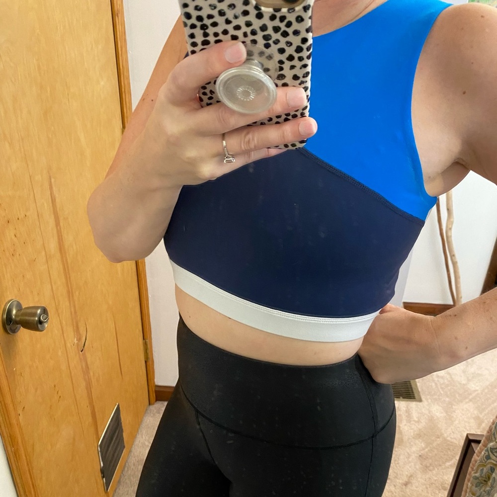 JoyLab Blue and Black Crop Top